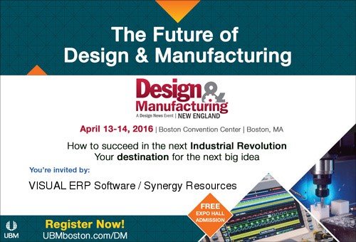 Synergy is Exhibiting at Design & Manufacturing New England!
