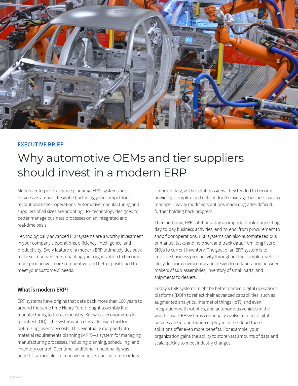 Why Automotive OEMs and Tier Suppliers Should Invest in a Modern ERP-TN